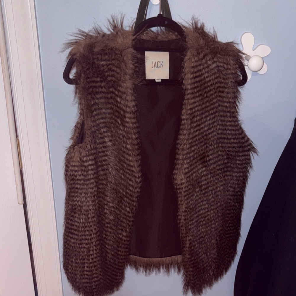 Jack by BB Dakota Tan Faux Fur Vest